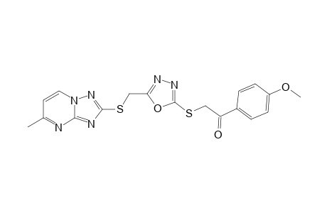2-((5-(4-Methoxybenzoylmethylthio)-1,3,4-oxadiazol-2-yl)-methylthio)-5-dimethyl-1,2,4-triazolo-[1,5-a]pyrimidine