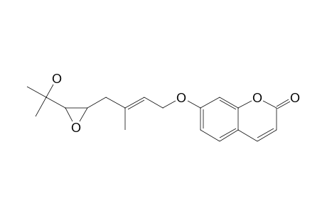 EXCAVATIN-B;7-[(2E)-5,6-EPOXY-7-HYDROXY-3,7-DIMETHYLOCT-2-ENYLOXY]-COUMARIN