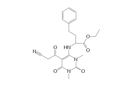 Ethyl 2-{[5-(Cyanoacetyl)-1,3-dimethyl-2,6-dioxo-1,2,3,6-tetrahydropyrimidin-4-yl]amino}-4-phenylbutanate