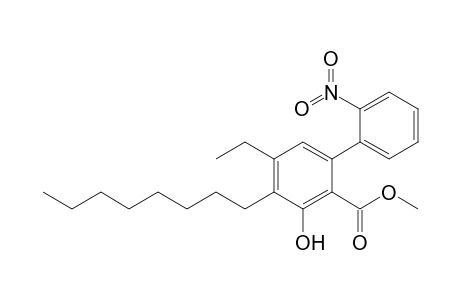 Methyl 5-ethyl-3-hydroxy-2'-nitro-4-octylbiphenyl-2-carboxylate