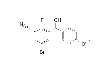5-Bromo-2-fluoro-3-[hydroxy(4-methoxyphenyl)methyl]benzonitrile
