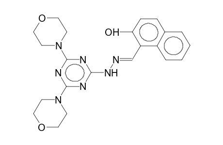 2,4-dimorpholino-6-(2-hydroxy-1-naphthalenyl)methylidenehydrazino-1,3,5-triazine