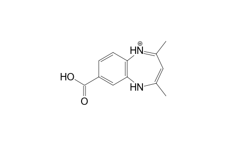 7-(Hydroxycarbonyl)-2,4-dimethyl-5H-benzo[b]-[1,4]diazepin-1-ium - Hydrogensulfate