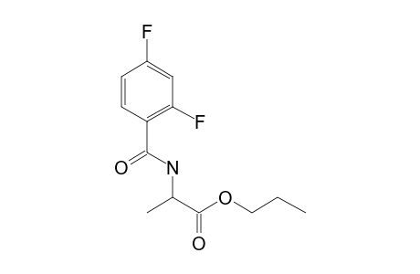 D-Alanine, N-(2,4-difluorobenzoyl)-, propyl ester