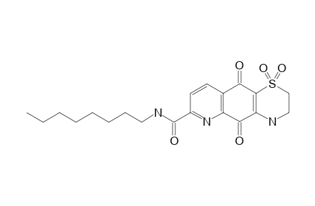 N-N-OCTYL-5,10-DIOXO-3,4,5,10-TETRAHYDRO-2H-[1,4]-THIAZINO-[2,3-G]-QUINOLINE-7-CARBOXAMIDE-1,1-DIOXIDE