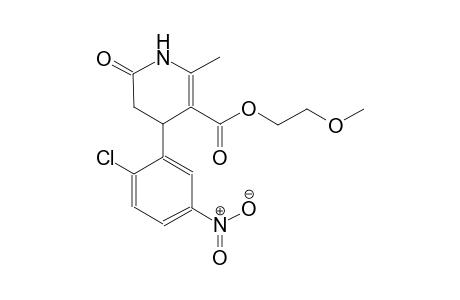 2-methoxyethyl 4-(2-chloro-5-nitrophenyl)-2-methyl-6-oxo-1,4,5,6-tetrahydro-3-pyridinecarboxylate