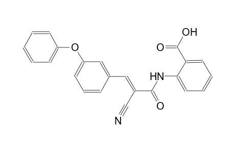 2-{[(2E)-2-cyano-3-(3-phenoxyphenyl)-2-propenoyl]amino}benzoic acid