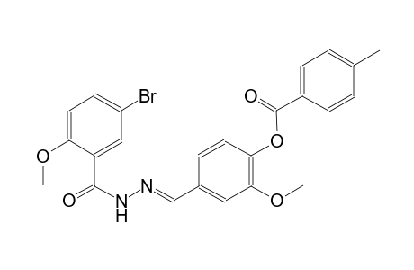4-{(E)-[(5-bromo-2-methoxybenzoyl)hydrazono]methyl}-2-methoxyphenyl 4-methylbenzoate