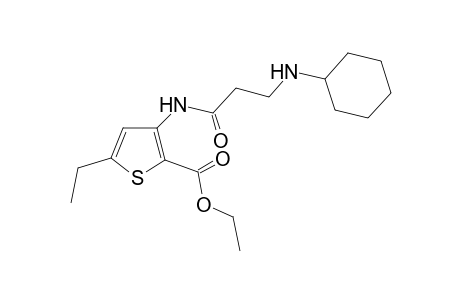 3-(3-Cyclohexylaminopropionylamino)-5-ethylthiophene-2-carboxylic acid, ethyl ester