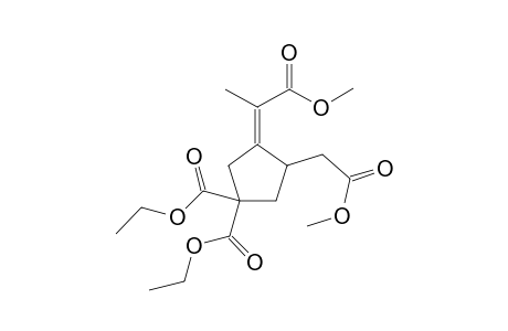Diethyl 3-(1-methoxy-1-oxopropan-2-ylidene)-4-(2-methoxy-2-oxoethyl)cyclopentane-1,1-dicarboxylate