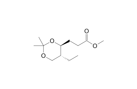 3-[(4S,5R)-5-ethyl-2,2-dimethyl-1,3-dioxan-4-yl]propanoic acid methyl ester
