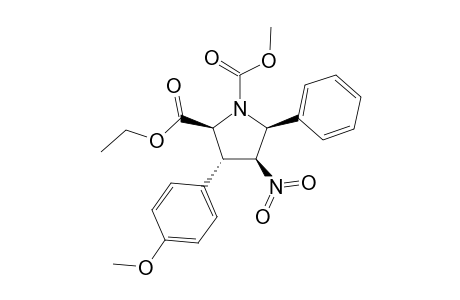 Ethyl N(1)-(methoxycarbonyl)-2-phenyl-4-(p-methoxyphenyl)-3-nitro-2,3,4,5-tetrahydropyrrole-5-carboxylate