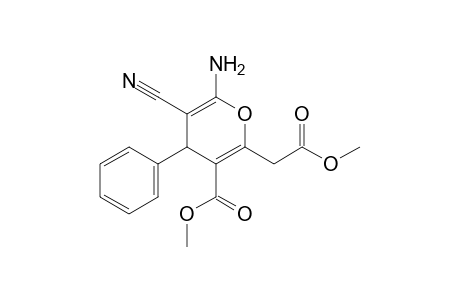 6-Amino-5-cyano-2-(2-keto-2-methoxy-ethyl)-4-phenyl-4H-pyran-3-carboxylic acid methyl ester