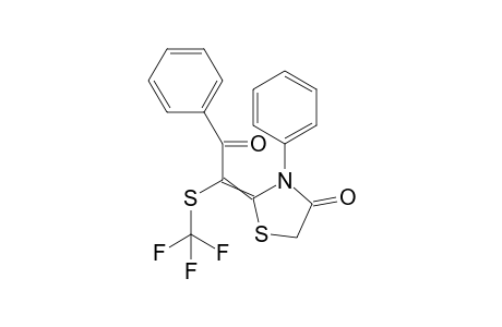 2-(2-oxo-2-phenyl-1-(trifluoromethylthio)ethylidene)-3-phenylthiazolidin-4-one