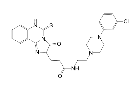 N-{2-[4-(3-chlorophenyl)-1-piperazinyl]ethyl}-3-(3-oxo-5-thioxo-2,3,5,6-tetrahydroimidazo[1,2-c]quinazolin-2-yl)propanamide