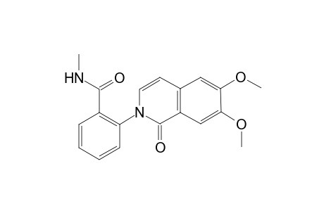 6,7-Dimethoxy-2-(2-methylaminocarbonyl)isoquinolin-1(2H)-one