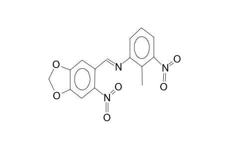 5-nitro-6E-(2-methyl-3-nitrophenylminomethyl)benzo-1,3-dioxolane