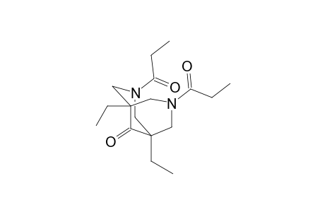 1,5-diethyl-3,7-dipropionyl-3,7-diazabicyclo[3.3.1]nonan-9-one