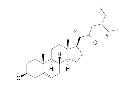 22-HYDROXY-CLEROSTEROL;(3-BETA,24S)-STIGMASTA-5,25-DIENE-3,22-DIOL