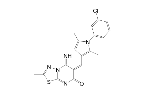 (6E)-6-{[1-(3-chlorophenyl)-2,5-dimethyl-1H-pyrrol-3-yl]methylene}-5-imino-2-methyl-5,6-dihydro-7H-[1,3,4]thiadiazolo[3,2-a]pyrimidin-7-one