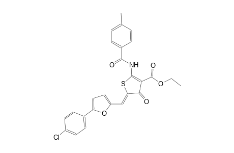 ethyl (5Z)-5-{[5-(4-chlorophenyl)-2-furyl]methylene}-2-[(4-methylbenzoyl)amino]-4-oxo-4,5-dihydro-3-thiophenecarboxylate