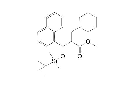 Methyl 2-(cyclohexylmethyl)-3-((1,1-dimethylethyl)dimethylsilyloxy)-3-(1-naphthyl)propanoate (3:1 anti/syn mixture)