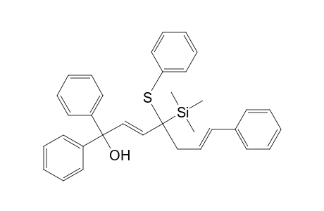 (E,E)-.alpha.-[6-Phenyl-3-(phenylthio)-3-(trimethylsilyl)-1,5-hexadienyl]-.alpha.-phenylbenzenemethanol