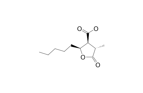 (2R*,3R*,4R*)-4-METHYL-5-OXO-2-PENTYL-TETRAHYDRO-3-FURANCARBOXYLIC-ACID