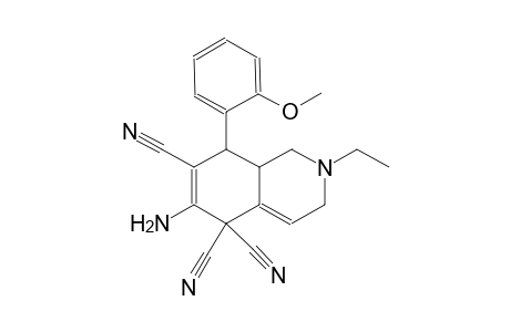 6-amino-2-ethyl-8-(2-methoxyphenyl)-2,3,8,8a-tetrahydro-5,5,7(1H)-isoquinolinetricarbonitrile