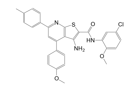 3-amino-N-(5-chloro-2-methoxyphenyl)-4-(4-methoxyphenyl)-6-(4-methylphenyl)thieno[2,3-b]pyridine-2-carboxamide