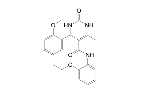 N-(2-ethoxyphenyl)-4-(2-methoxyphenyl)-6-methyl-2-oxo-1,2,3,4-tetrahydro-5-pyrimidinecarboxamide