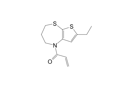 2-Ethyl-4-(2'-propenoyl)-4,5,6,7-tetrahydrothieno[2,3-b]-(1,4)-thiazepine