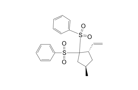 trans-2-Ethenyl-4-methyl-1,1-bis(phenylsulfonyl)cyclopentane
