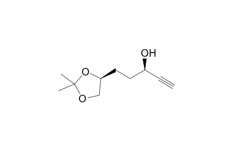 (3R,6S)-3-Hydroxy-6,7-isopropylidenedioxyhept-1-yne