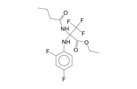 Ethyl 2-butyramido-2-(2,4-difluoroanilino)-3,3,3-trifluoropropionate