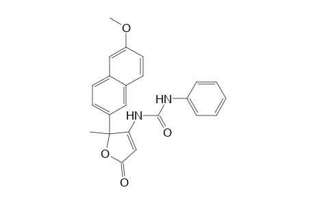 Urea, N-[2,5-dihydro-2-(6-methoxy-2-naphthalenyl)-2-methyl-5-oxo-3-furanyl]-N'-phenyl-