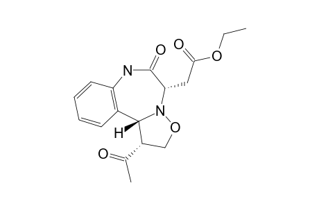 1-ACETYL-5-ETHOXYCARBONYL-METHYL-1,2,7,11B-TETRAHYDROISOXAZOLO-[2,3-D]-[1,4]-BENZODIAZEPIN-6(5H)-ONE
