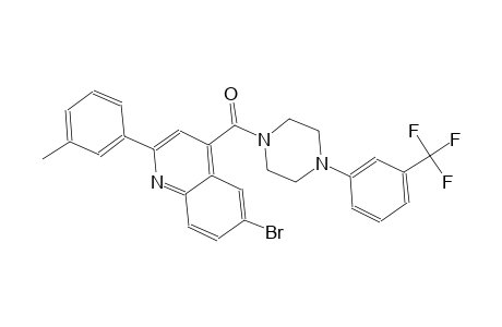 6-bromo-2-(3-methylphenyl)-4-({4-[3-(trifluoromethyl)phenyl]-1-piperazinyl}carbonyl)quinoline