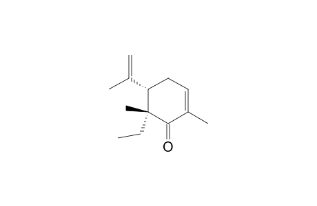 2-Cyclohexen-1-one, 6-ethyl-2,6-dimethyl-5-(1-methylethenyl)-, (5S-cis)-