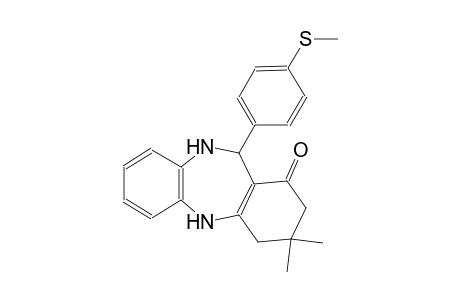 1H-dibenzo[b,e][1,4]diazepin-1-one, 2,3,4,5,10,11-hexahydro-3,3-dimethyl-11-[4-(methylthio)phenyl]-