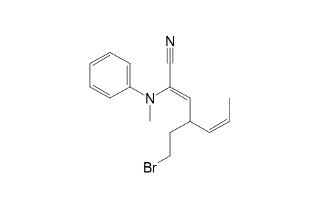 (Z)-4-(2-Bromoethyl)-2-(N-methylanilino)hept-2,5-dienenitrile