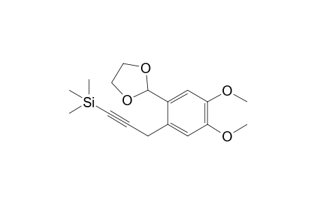 3-[2-(1,3-dioxolan-2-yl)-4,5-dimethoxy-phenyl]prop-1-ynyl-trimethyl-silane