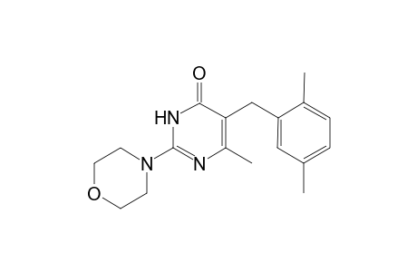 4(3H)-Pyrimidinone, 5-[(2,5-dimethylphenyl)methyl]-6-methyl-2-(4-morpholinyl)-