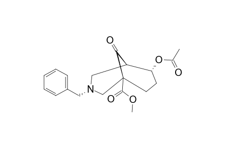 METHYL_6-ACETOXY-3-BENZYL-9-OXO-3-AZABICYCLO-[3.3.1]-NONANE-1-CARBOXYLATE;MINOR_ISOMER