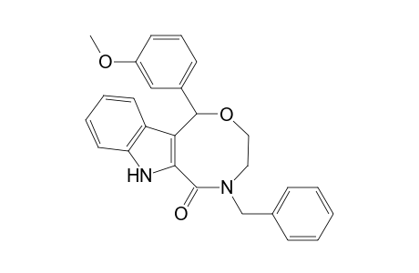 [1,4]Oxazocino[6,7-b]indol-6(3H)-one, 1,4,5,7-tetrahydro-1-(3-methoxyphenyl)-5-(phenylmethyl)-