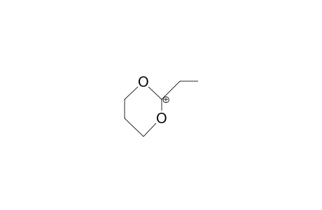 2-Ethyl-1,3-dioxan-2-ylium cation