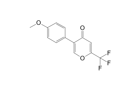 5-(4-methoxyphenyl)-2-(trifluoromethyl)pyran-4-one