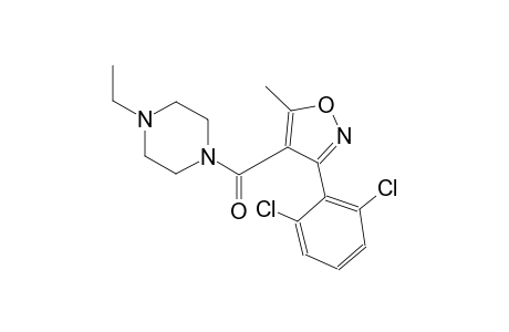 1-{[3-(2,6-dichlorophenyl)-5-methyl-4-isoxazolyl]carbonyl}-4-ethylpiperazine