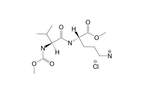 METHYL-N-(METHOXYCARBONYL)-VALYL-EPSILON-N-(HYDROCHLORIDE)-ORNITHINE
