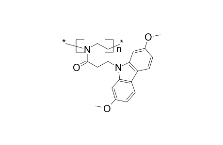 Poly{2-[2-(2,7-dimethoxycarbazol-9-yl)ethyl]-2-oxazoline}